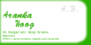 aranka woog business card